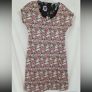 Animapop Reversible Floral/Graphic Patterned Neoprene Dress.  Size M